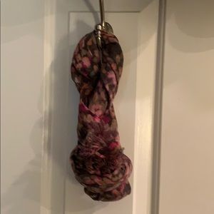 J. crew purple and pink floral scarf